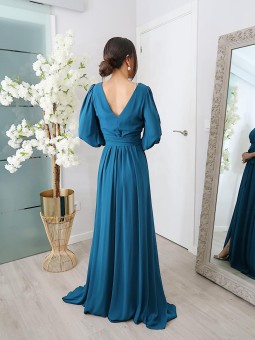 VESTIDO DE FIESTA PAULA LISO