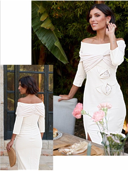 VESTIDO MIDI LOURDES NOVIA