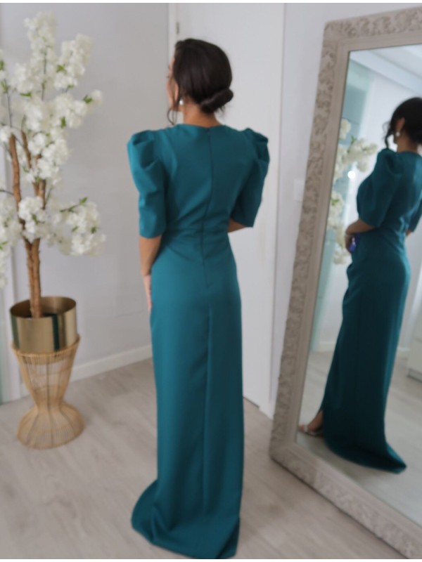 VESTIDO LARGO AMBER MANGA CORTA