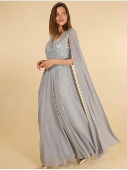 VESTIDO DE FIESTA VICTORIA MANGA CAPA