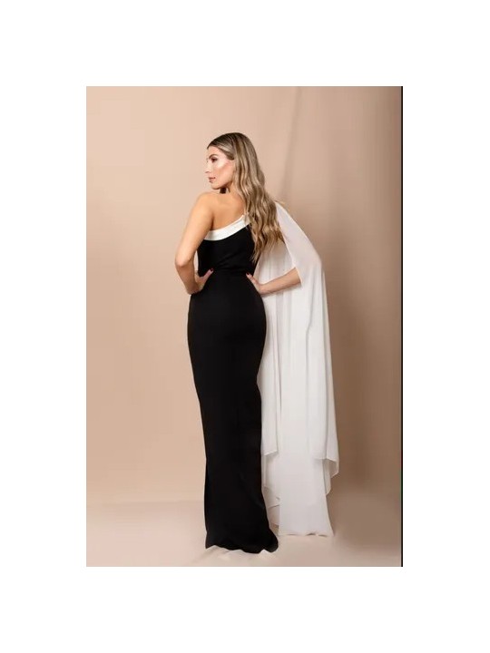 VESTIDO DE FIESTA BICOLOR