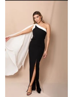 VESTIDO DE FIESTA BICOLOR