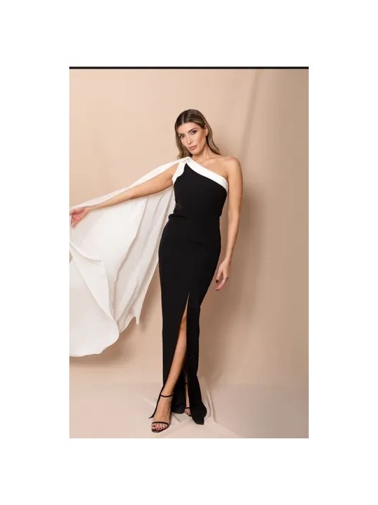 VESTIDO DE FIESTA BICOLOR