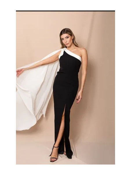 VESTIDO DE FIESTA BICOLOR