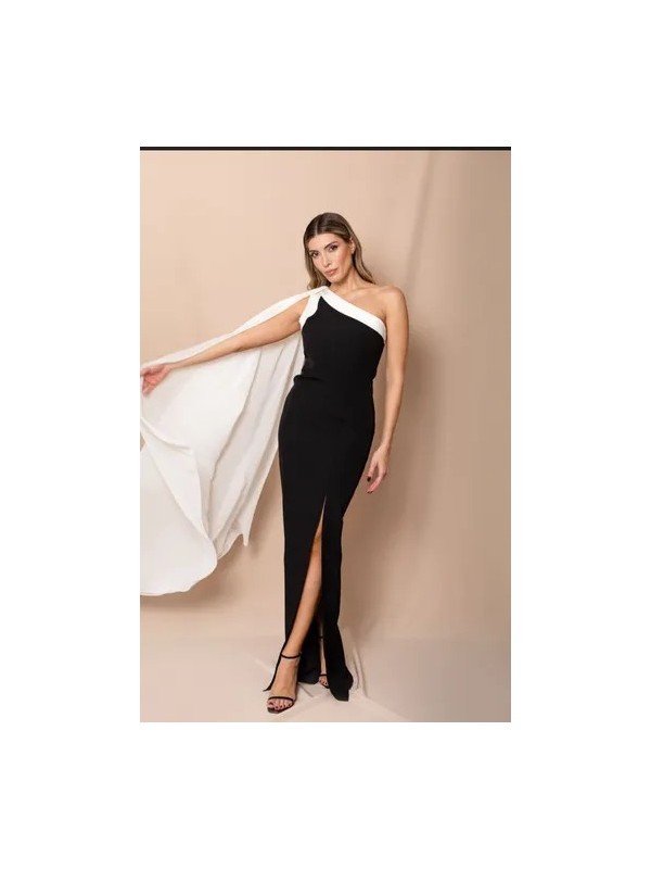 VESTIDO DE FIESTA BICOLOR