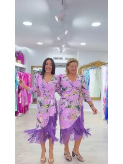 VESTIDO DE FIESTA FLECOS EST