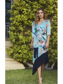 VESTIDO DE FIESTA FLECOS EST