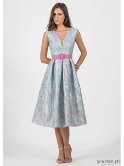 VESTIDO DE FIESTA ROYAL ESTAMPADO