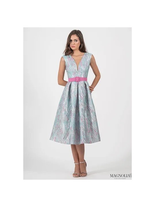 VESTIDO DE FIESTA ROYAL ESTAMPADO