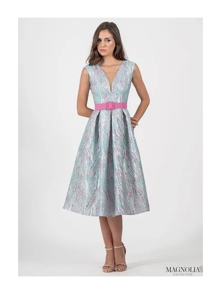 VESTIDO DE FIESTA ROYAL ESTAMPADO