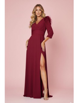 VESTIDO DE FIESTA PAULA PLUMAS