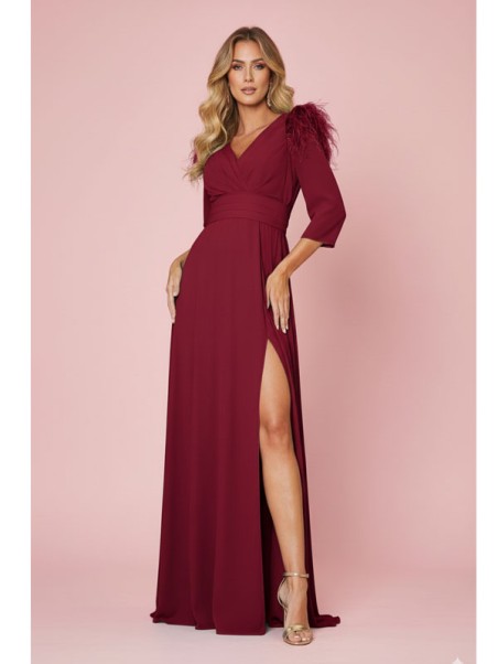 VESTIDO DE FIESTA PAULA PLUMAS