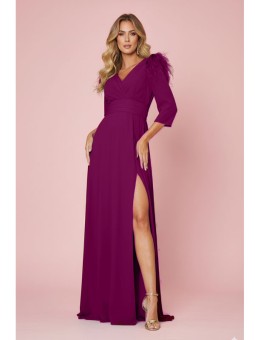 VESTIDO DE FIESTA PAULA PLUMAS