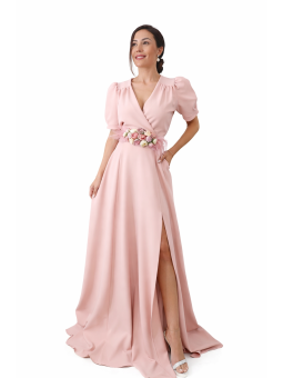 VESTIDO DE FIESTA ANALÍA MANGA CORTA