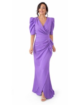 VESTIDO LARGO AMBER MANGA CORTA