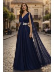 VESTIDO DE FIESTA SANTORINI MANGAS CAPA