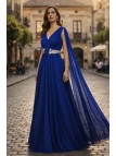 VESTIDO DE FIESTA SANTORINI MANGAS CAPA