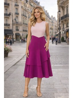 VESTIDO DE FIESTA BICOLOR