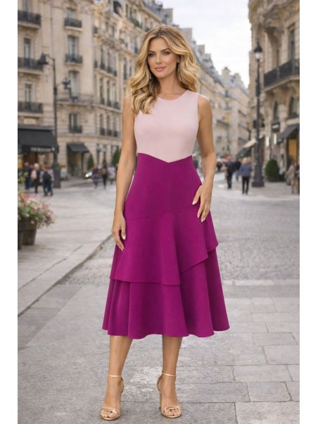 VESTIDO DE FIESTA BICOLOR