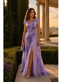VESTIDO DE FIESTA MALVA