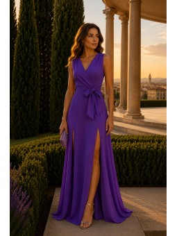VESTIDO DE FIESTA TROPICANA LISO