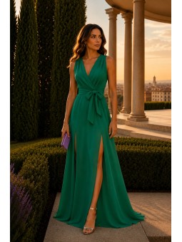 VESTIDO DE FIESTA TROPICANA LISO