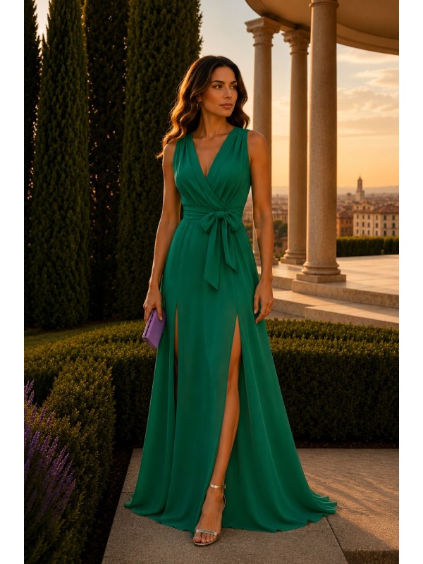 VESTIDO DE FIESTA TROPICANA LISO
