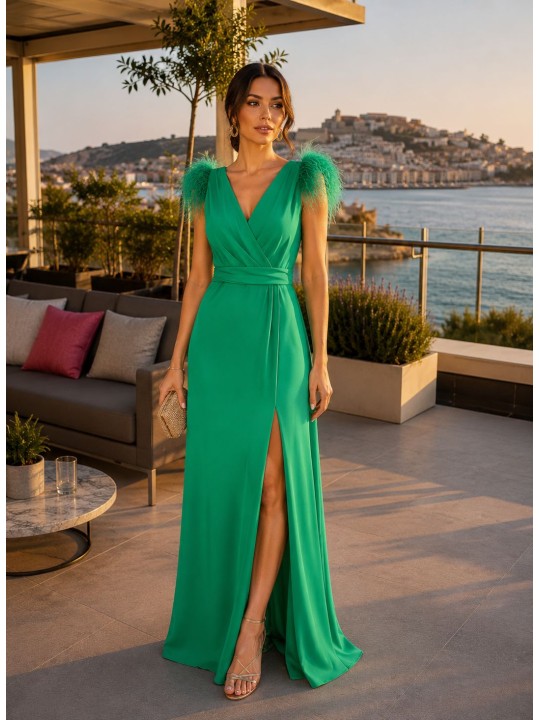 VESTIDO DE FIESTA ELENA LISO