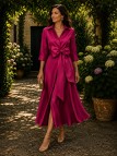 VESTIDO DE FIESTA CAMISERO MIDI