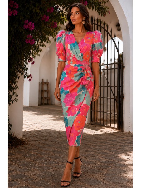 VESTIDO DE FIESTA AMBER ESTAMPADO