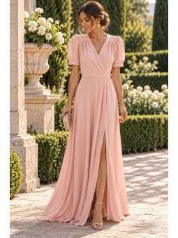 VESTIDO DE FIESTA ANALÍA MANGA CORTA