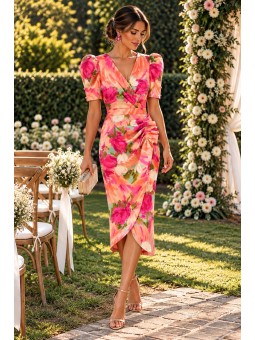 VESTIDO DE FIESTA AMBER ESTAMPADO FLORAL