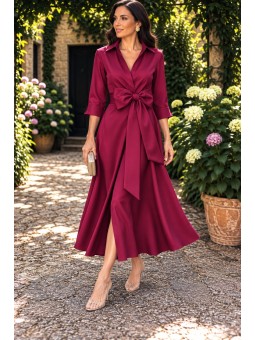 VESTIDO DE FIESTA CAMISERO MIDI