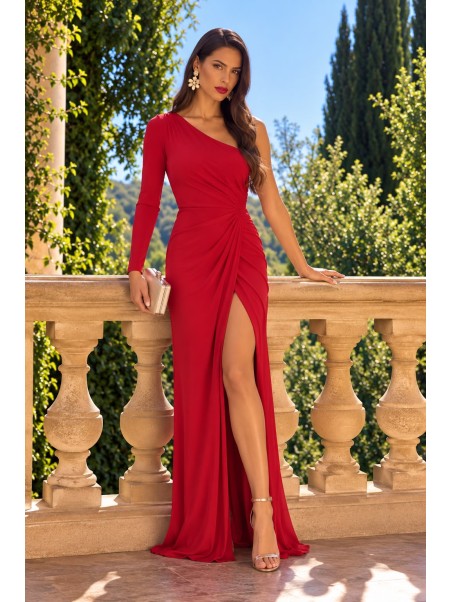 VESTIDO DE FIESTA ELSA ASIMETRICO